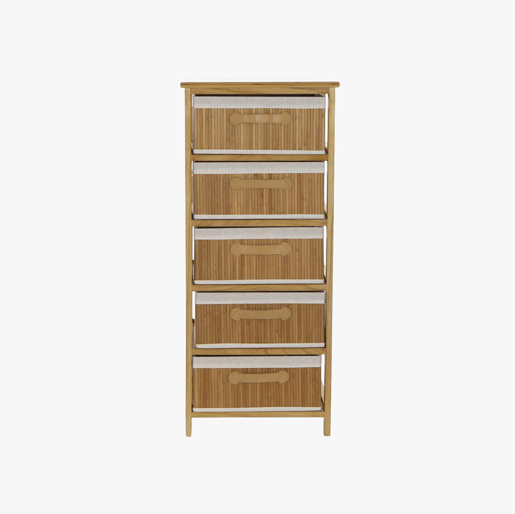 5-Shelf Natural Storage Rack 42x32x98 CLEAR