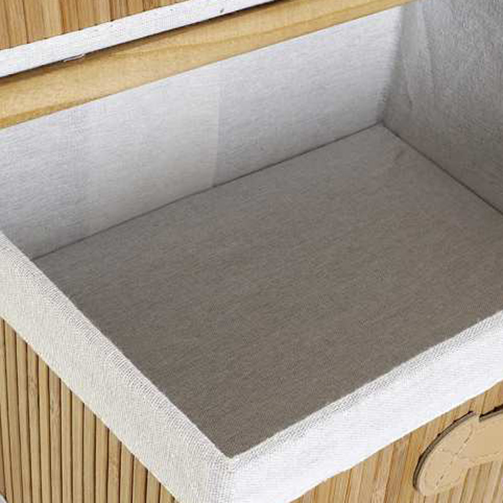 Étagère 3 Niveaux Rangement Naturel 42x32x63 CLEAR