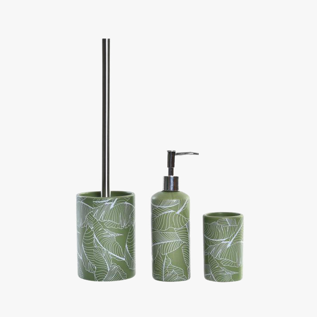 Conjunto de 3 Peças de Banho Verde ESSENZA