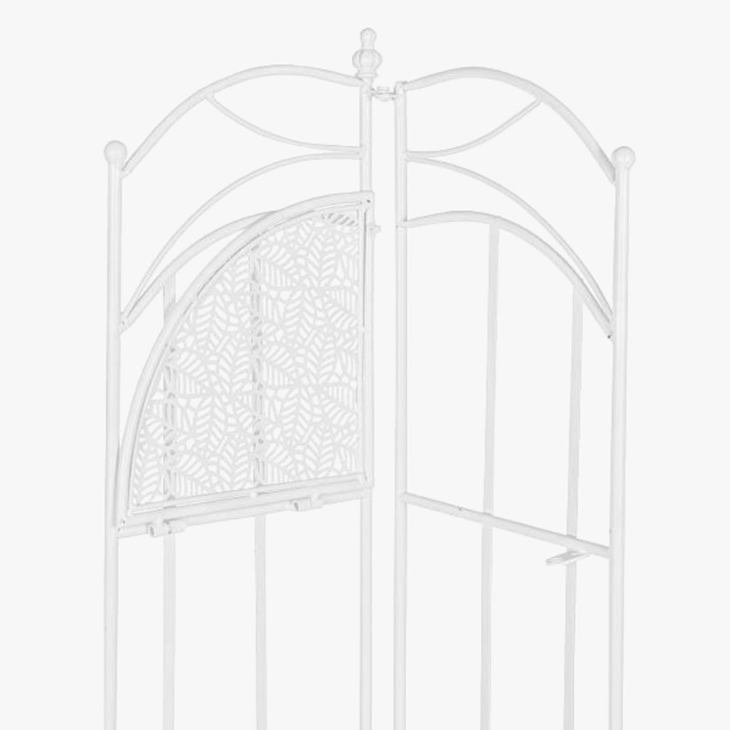 Estante de canto de hierro con hojas blancas REVIVAL