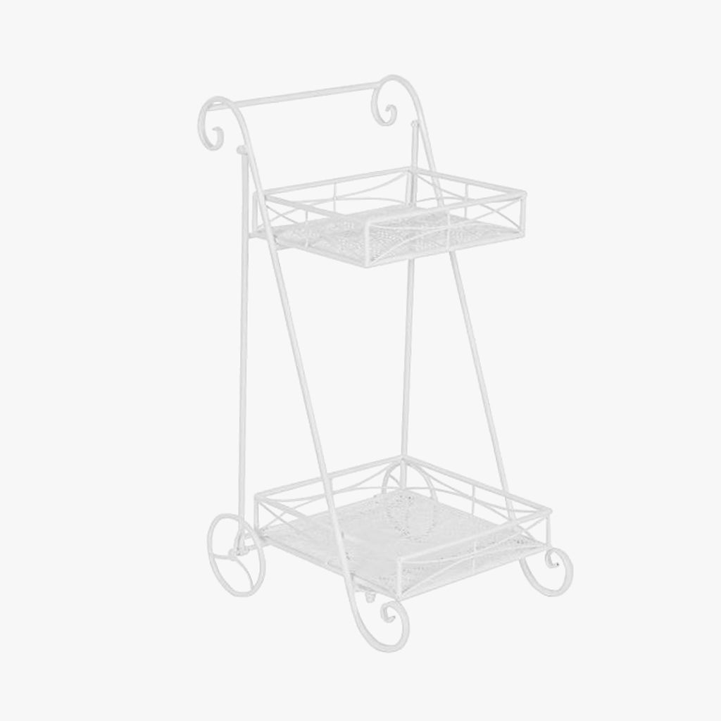Carrito de Apoyo de Hierro Blanco REVIVAL