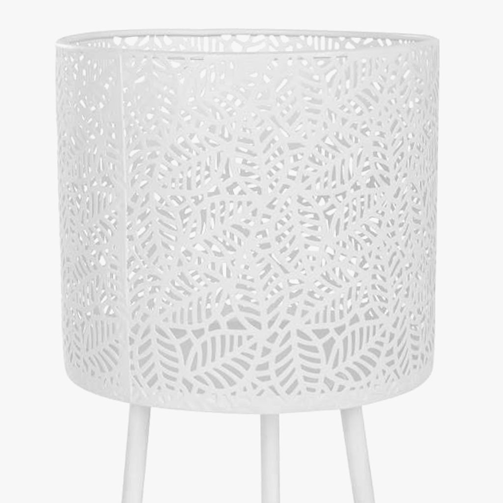 Conjunto de duas floreiras em metal branco REVIVAL