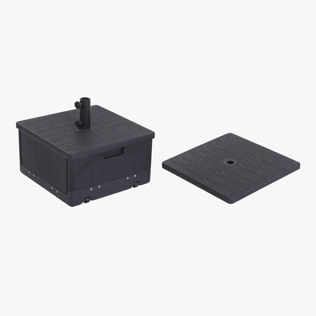 Base de Chapéu de Sol em Plástico com Mesa de Apoio 53x53x30