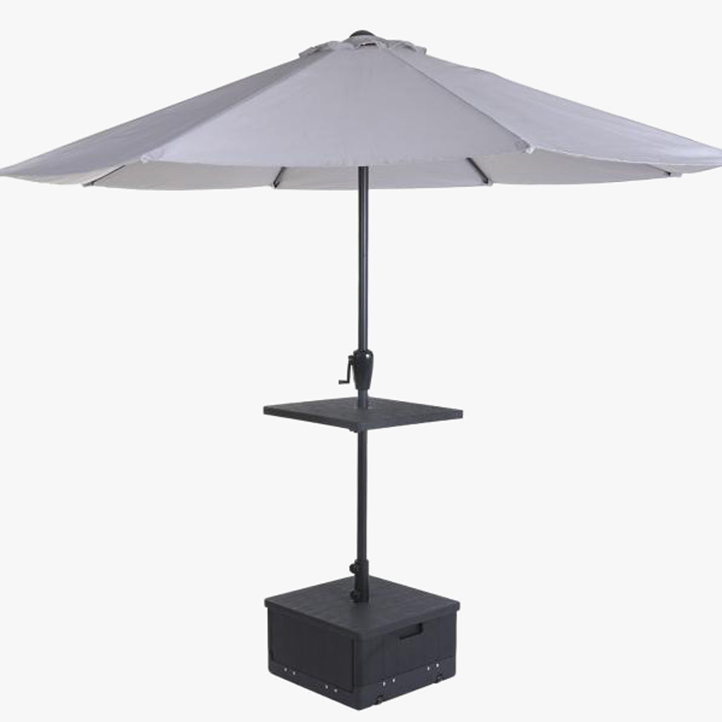 Base de Chapéu de Sol em Plástico com Mesa de Apoio 53x53x30