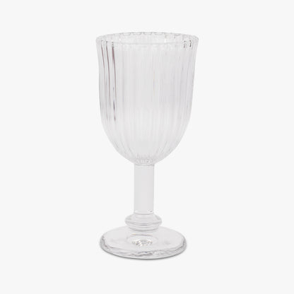 Vaso con Pie Bajo transparente 18x8,5cm STRIPES