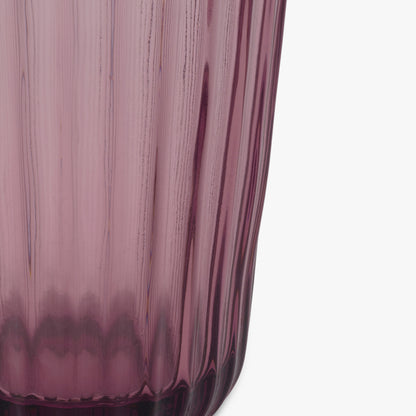 Verre à pied bas pourpre 18x8,5cm STRIPES