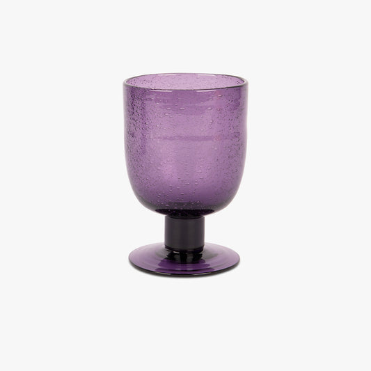 Verre à pied bas pourpre BUBBLES