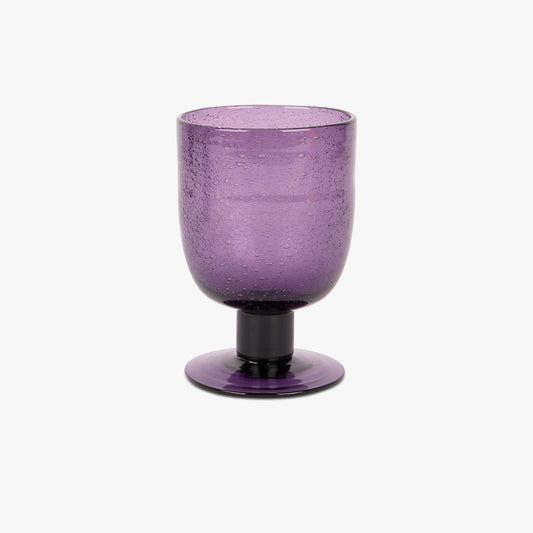Vaso con pie bajo púrpura BUBBLES