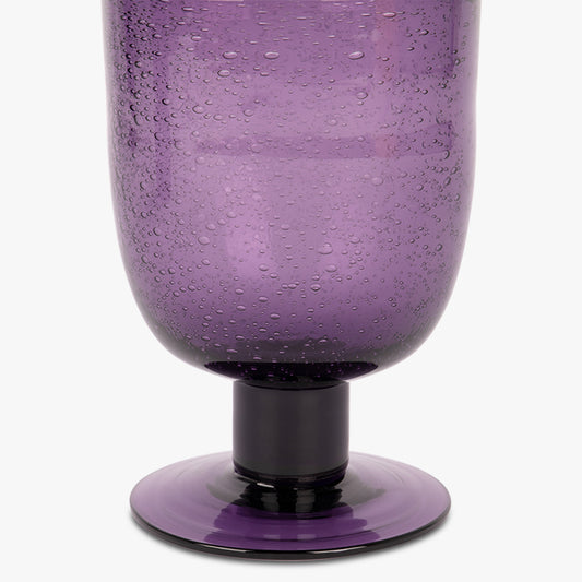 Verre à pied bas pourpre BUBBLES