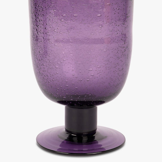 Vaso con pie bajo púrpura BUBBLES
