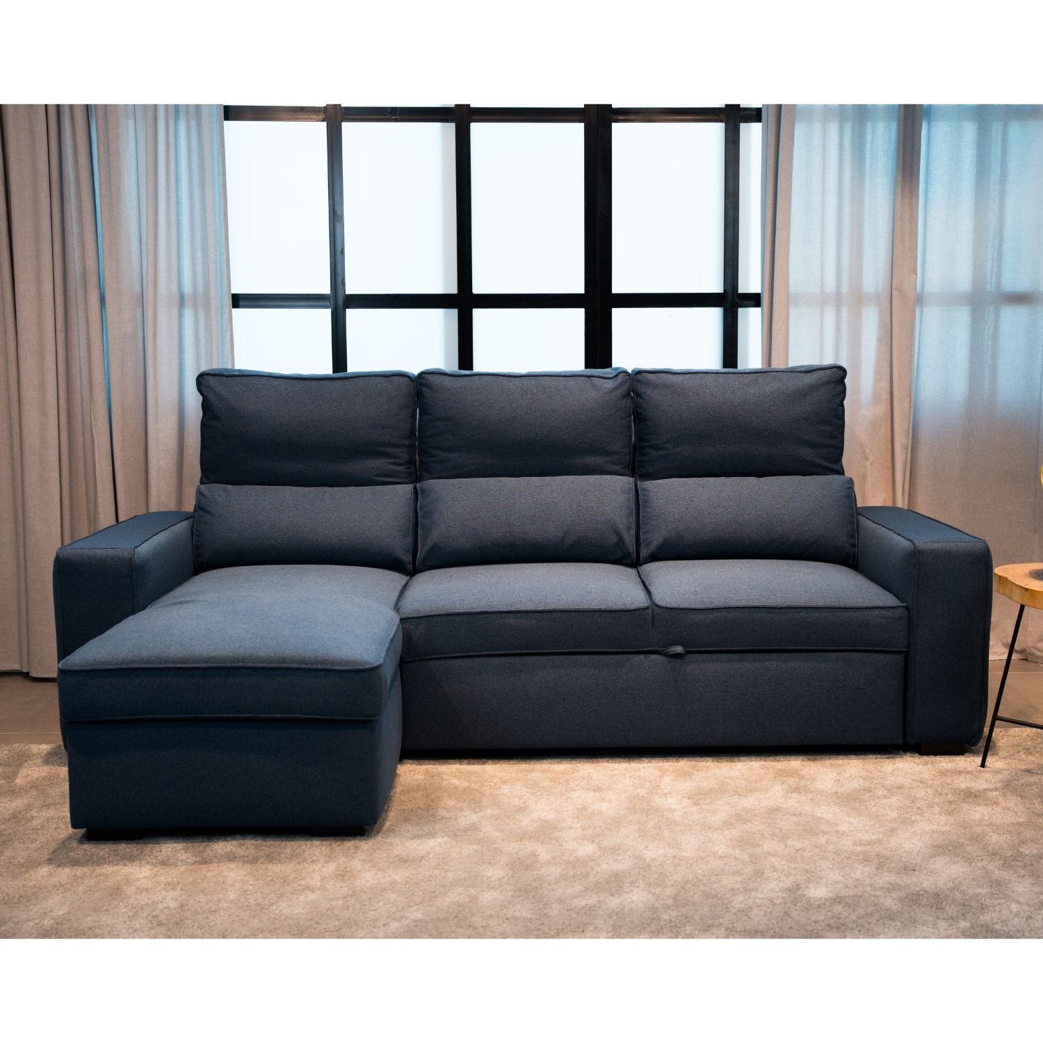 Sofá - Cama 4 Lugares com Chaise Longue Reversível e Arrumação - HarperC1536BFSRG8220_C24
