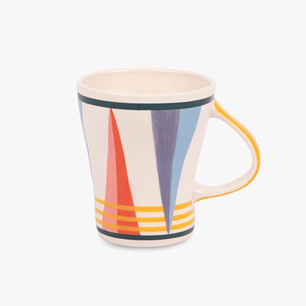 Caneca Azul Laranja e Amarelo 385ml GROOVY
