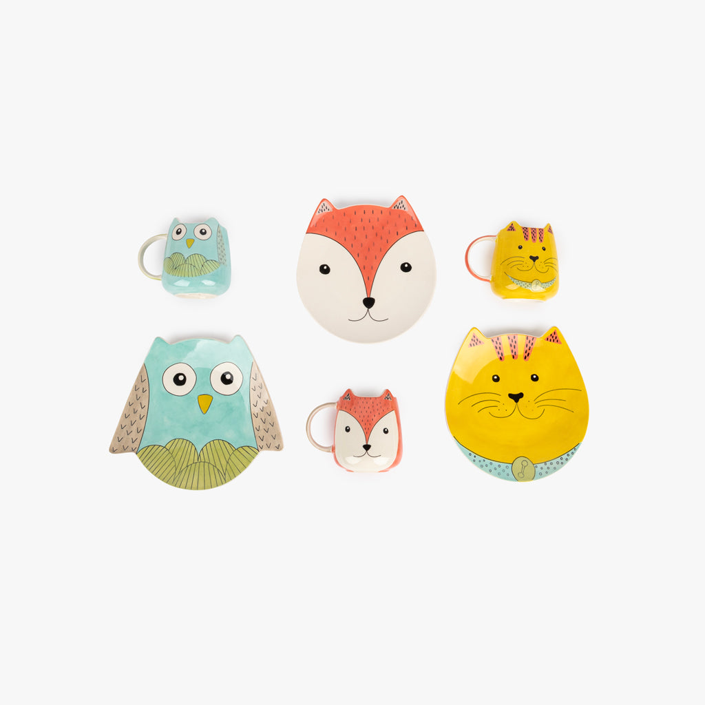 Assiette renard orange 20cm CAT & FRIENDS