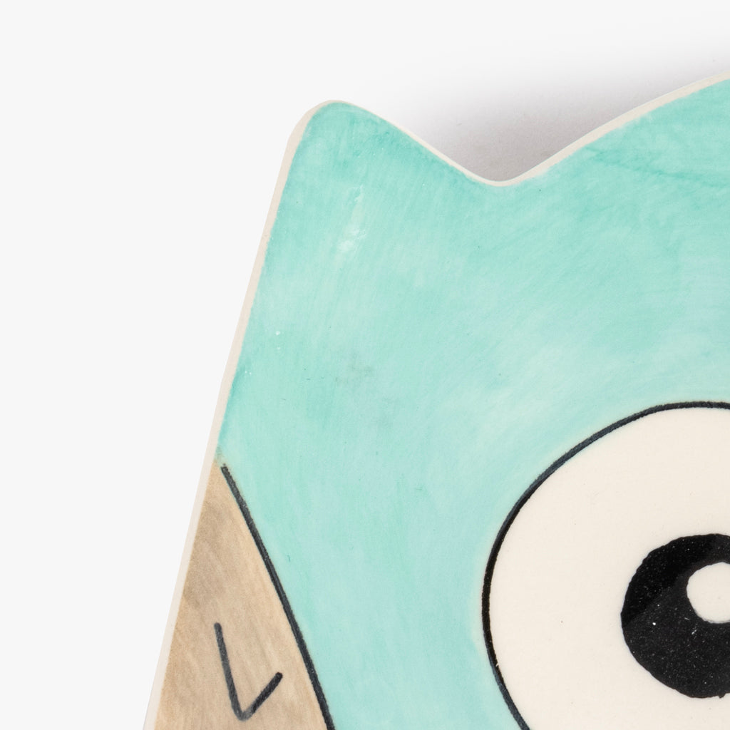 Assiette hibou bleu 20cm CAT & FRIENDS