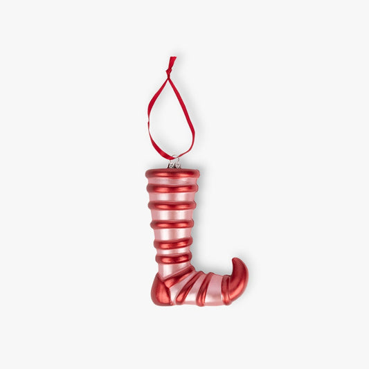 Bota de Duende Rojo 10x5x14,1 cm RETRO CHRISTMAS