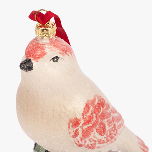 Adorno de pájaro naranja de 16 cm