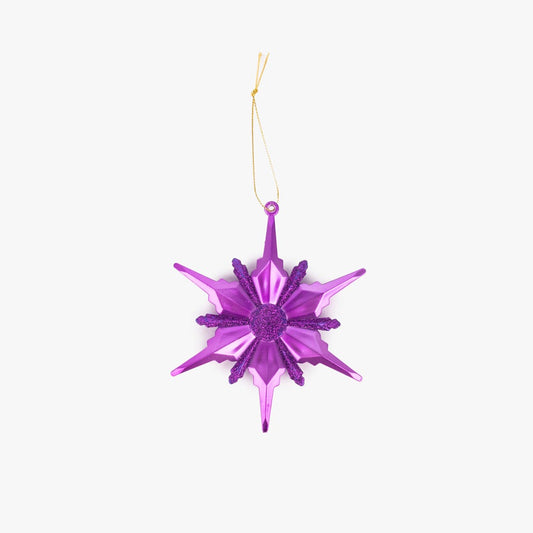 Adorno estrella púrpura 12cm NEW BRIGHT