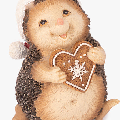 Hedgehog with biscuit 11cm NEW BRIGHT