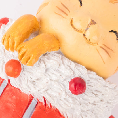 Half orange cat ornament 12cm COZY