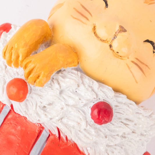 Half orange cat ornament 12cm COZY