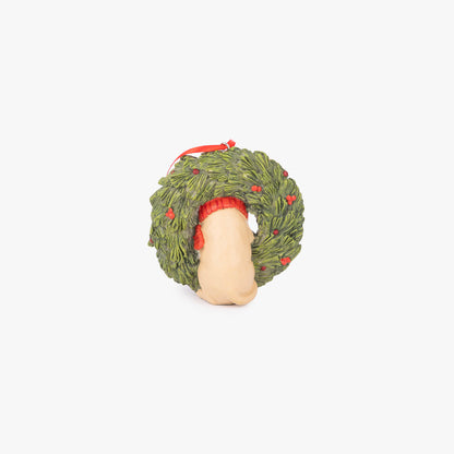 Couronne de Noël ornement chien 9cm COZY