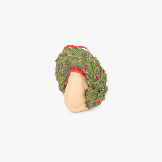 Couronne de Noël ornement chien 9cm COZY