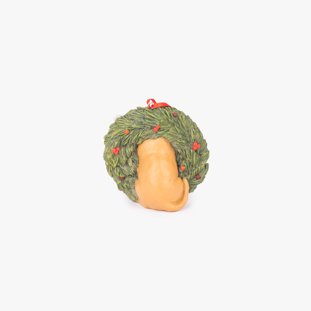 Couronne de Noël ornement chat 9cm COZY