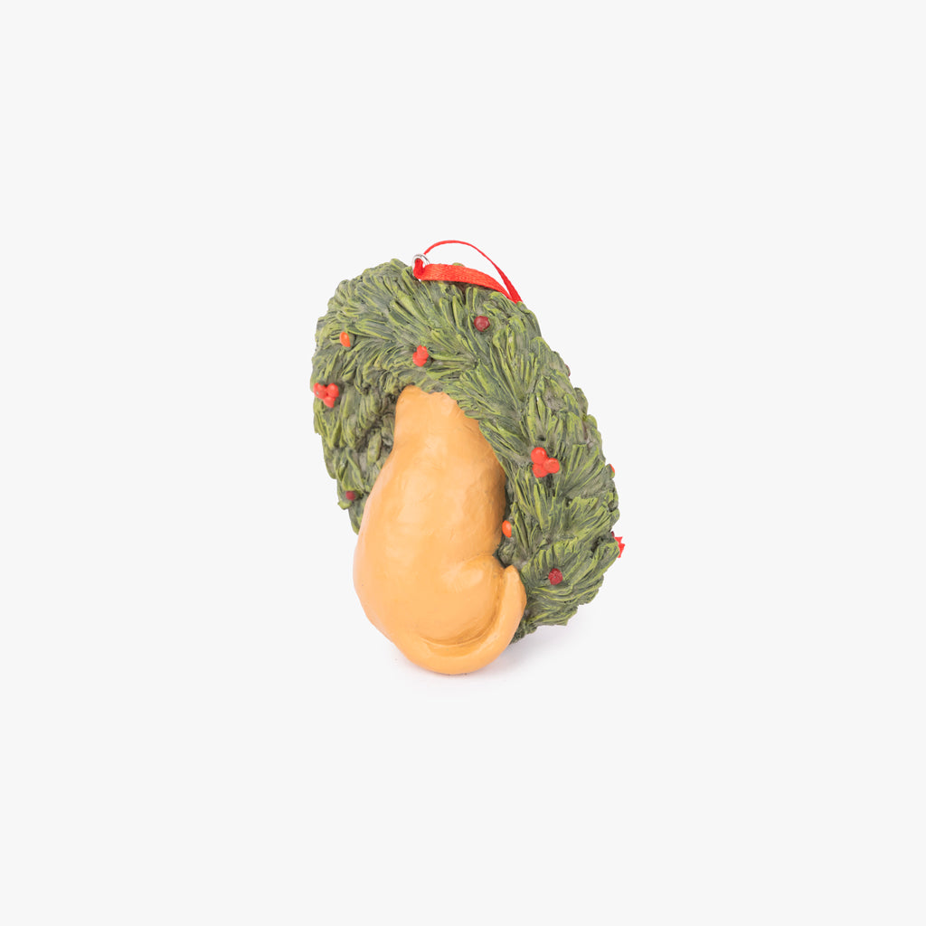 Couronne de Noël ornement chat 9cm COZY