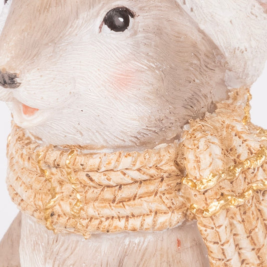 Ecureuil avec bol beige 12cm NEW BRIGHT