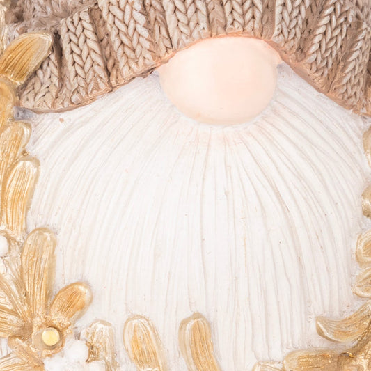 Gnomo con corona LED beige 26cm NEW BRIGHT