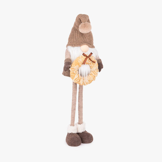 Gnome avec couronne beige 87cm NEW BRIGHT