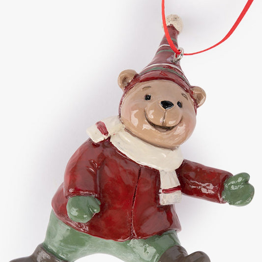 Ornement ours COZY 10cm
