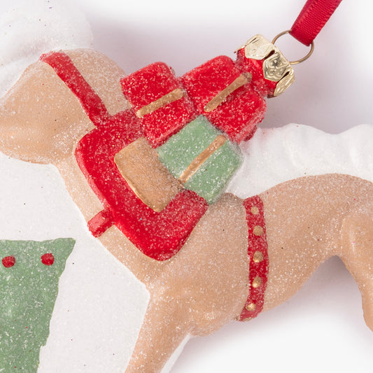 Rocking horse ornament 12cm KITSCH