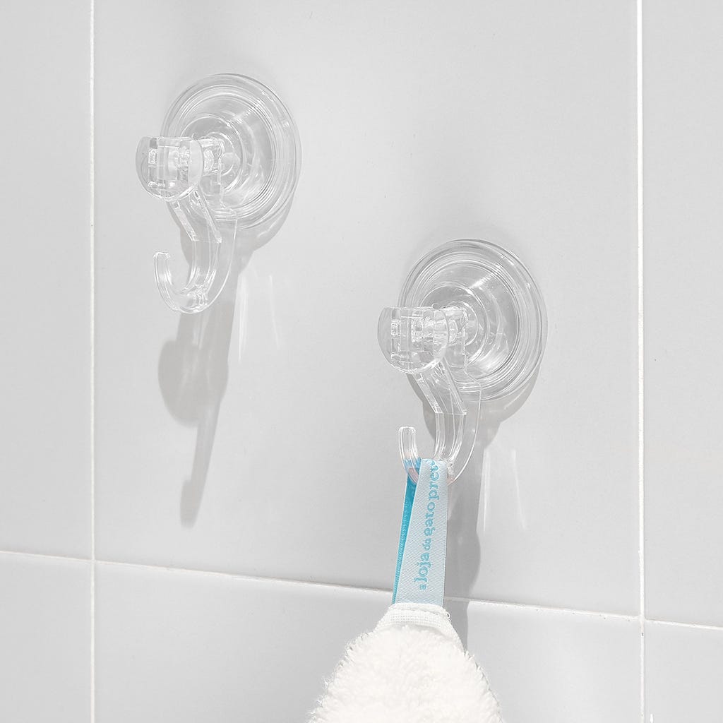 Conjunto de Cabides de Acrílico com Ventosa BEREVO