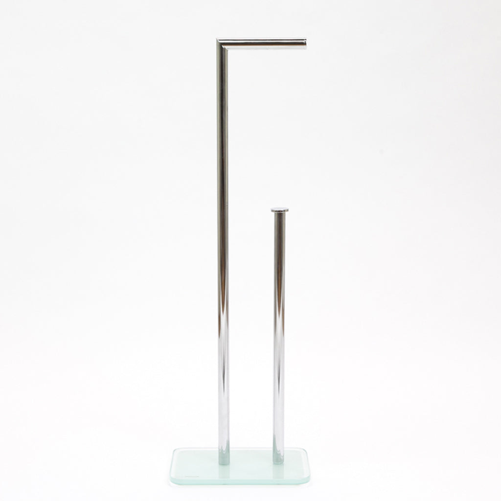 Suporte e Reserva para Papel com Base de Vidro Branco HURAA