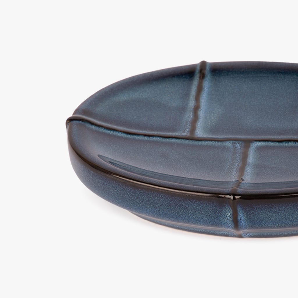 Porte-savon en céramique bleu IOS