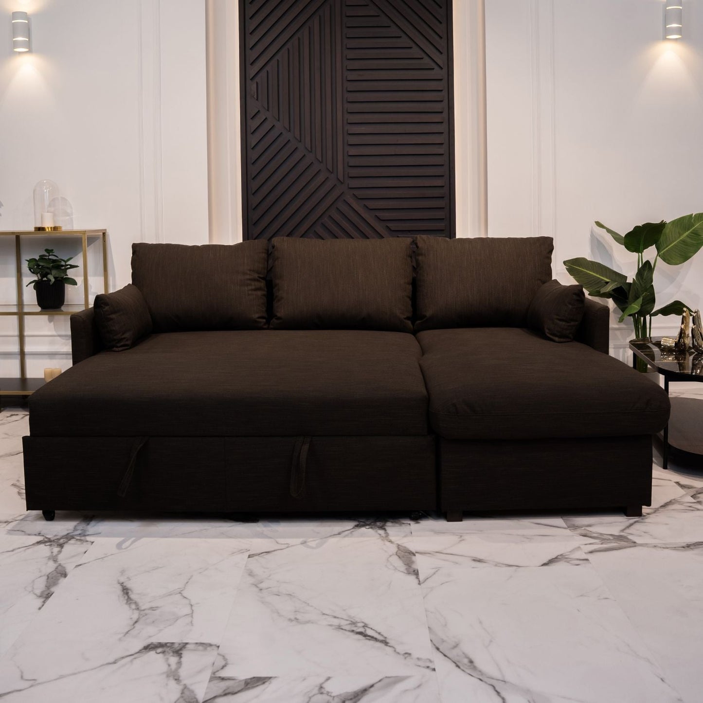 Sofá - cama de 4 lugares com chaise longue e arrumação – OrlandoC801BFSRG1942_C24