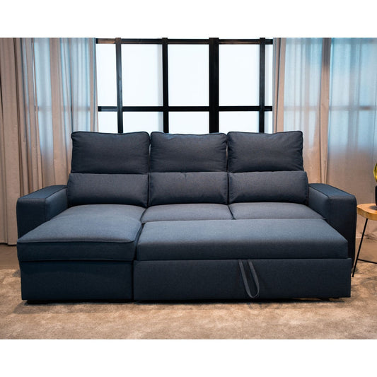 Sofá - Cama 4 Lugares com Chaise Longue Reversível e Arrumação - HarperC1536BFSRG8220_C24