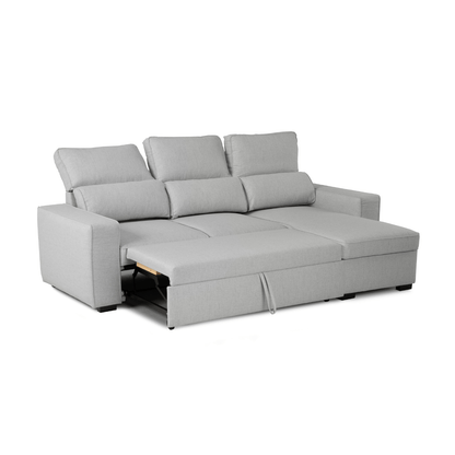 Sofá - Cama 4 Lugares com Chaise Longue Reversível e Arrumação - HarperC1536BFSRG8211_C24