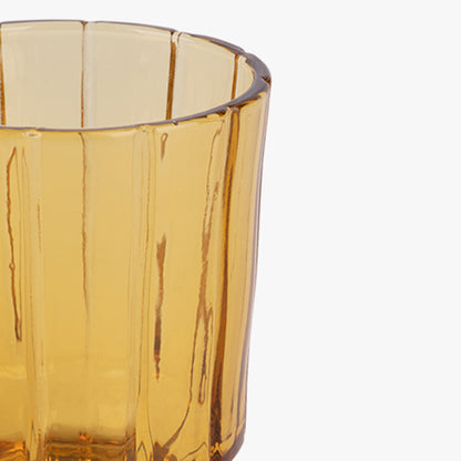 Short glass mustard GROOVY