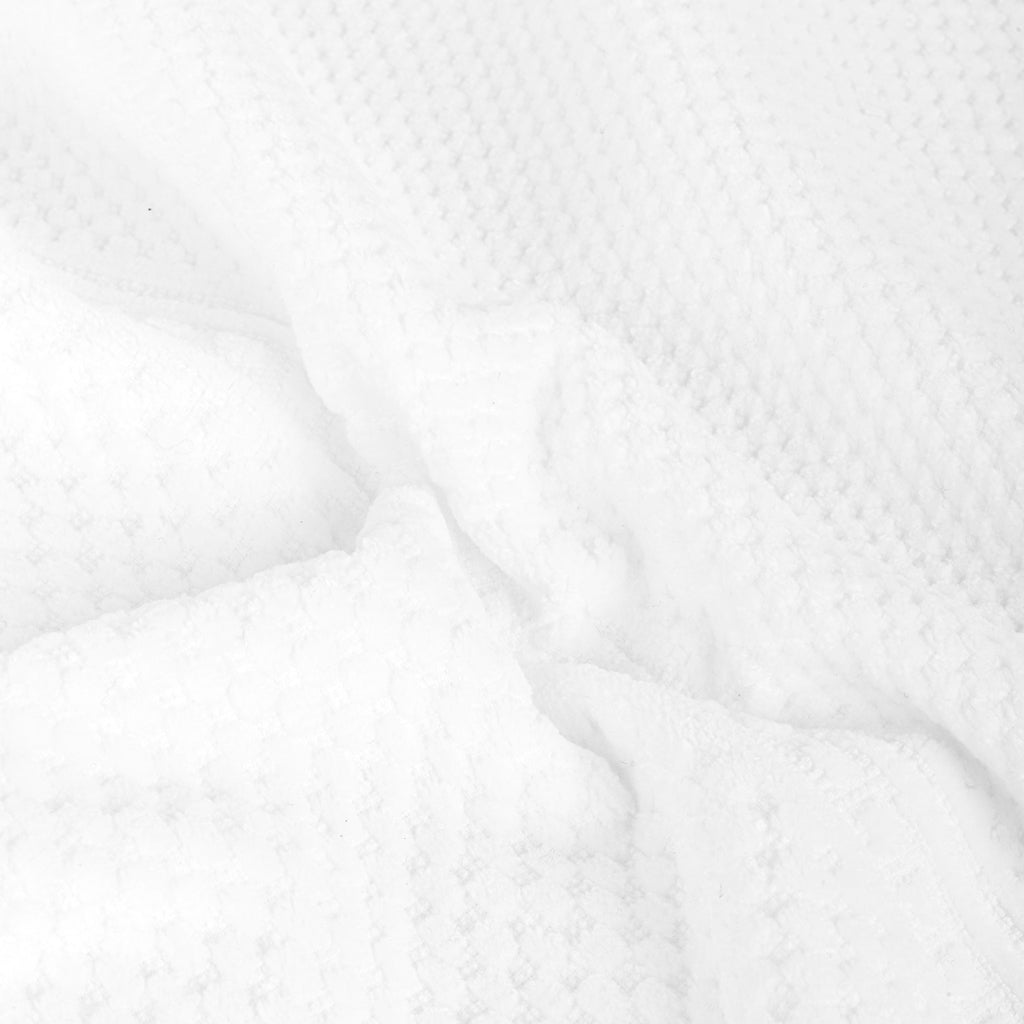 Serviette de visage jacquard blanche 30x50 PIQUET