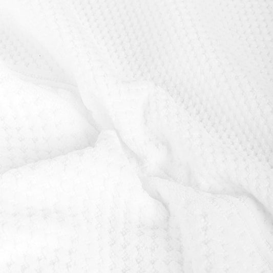 Serviette de visage jacquard blanche 30x50 PIQUET
