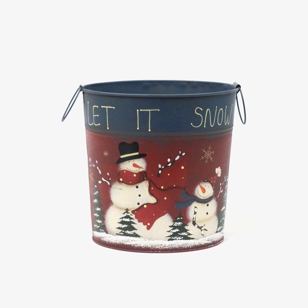 Seau Let it snow 30x29x29 cm