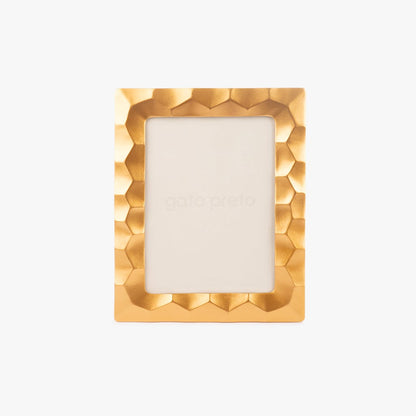 Moldura facetada dourada 15x20cm LA ROCHELLE
