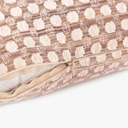 Housse de coussin beige à cercles 30x50cm INDIE