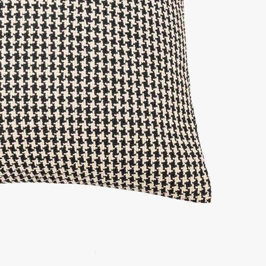 Housse de coussin pied de poule noir 40x40cm ALBA