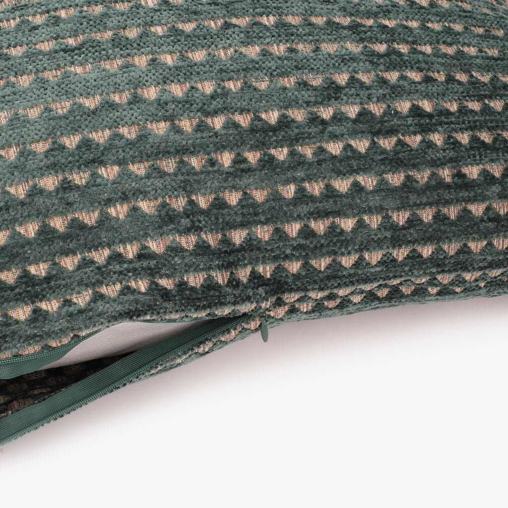 Housse de coussin en chenille beige 60x60cm INDIE