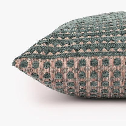Housse de coussin en chenille beige 60x60cm INDIE