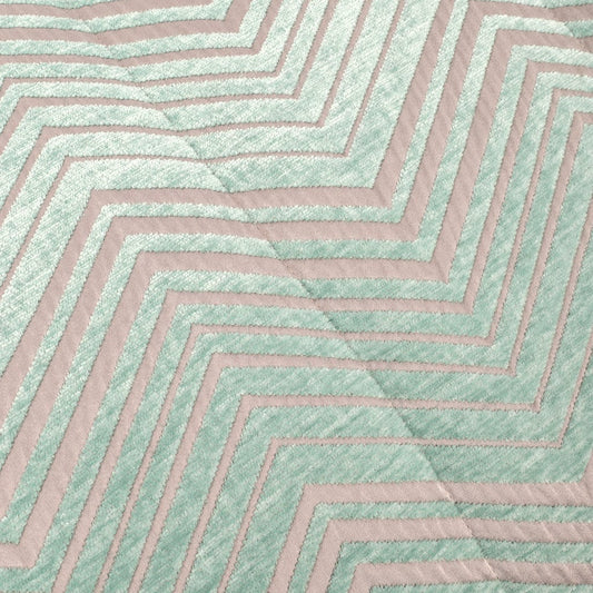 Duvet green zigzag 240x260cm HERITAGE