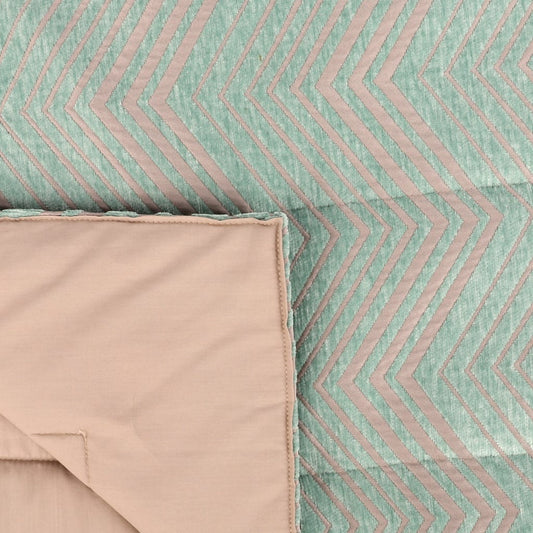 Duvet green zigzag 240x260cm HERITAGE
